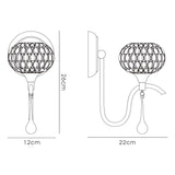 Chelsie 1 Light Beaded Glass Wall Light - Chrome