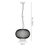 Chelsie 38cm 1 Light Beaded Glass Pendant Light - Polished Chrome