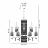Emily 89cm 13 Light Crystal Chandelier - Polished Chrome