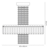 Ophelia 5 Light Crystal Semi-Flush Ceiling Light - Polished Chrome