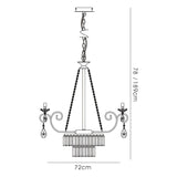 Eden 72cm 8 Light Crystal Chandelier - Polished Chrome