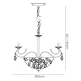 Galilea 65cm 9 Light Crystal Chandelier - Polished Chrome