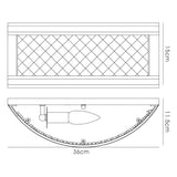 Asia 1 Light Glass Wall Light - Oiled Bronze