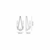 Hilton 2 Light Wood Wall Light - Nickel & Taupe
