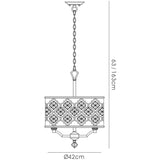Indie 42cm Round 4 Light Crystal Chandelier - Mocha