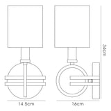 Isabella 1 Light Wall Light - Silver With Beige Shade