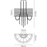 Freida 2 Light Crystal Wall Light - Chrome With White Shade