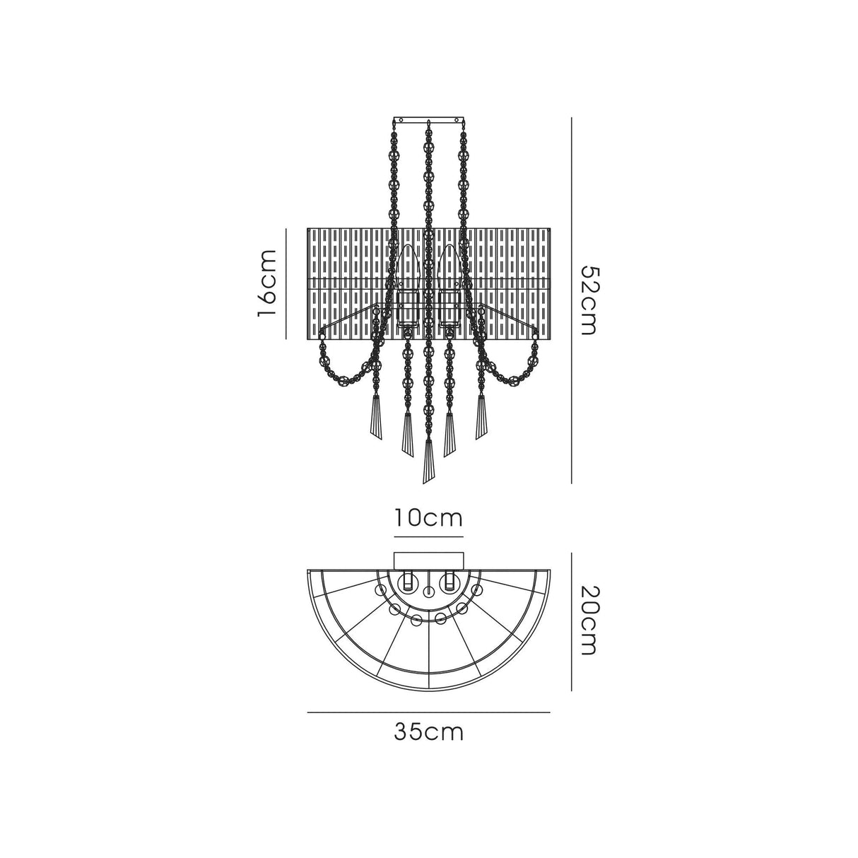 Freida 2 Light Crystal Wall Light - Chrome With Grey Shade