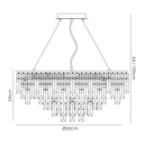 Maddison 60cm Round 8 Light Crystal Chandelier - French Gold