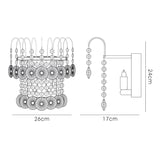 Rosina 2 Light  Crystal Wall Light - Gold