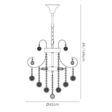 Rosina 42cm 5 Light Crystal Chandelier - French Gold