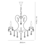Vela 62cm 5 Light Crystal Chandelier - French Gold