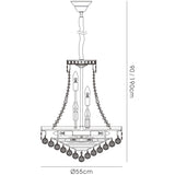 Frances 55cm 14 Light Crystal Chandelier - Gold