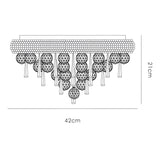 Alexandra 6 Light Crystal Flush Ceiling Light - Gold