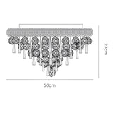 Alexandra 7 Light Crystal Flush Ceiling Light - Gold