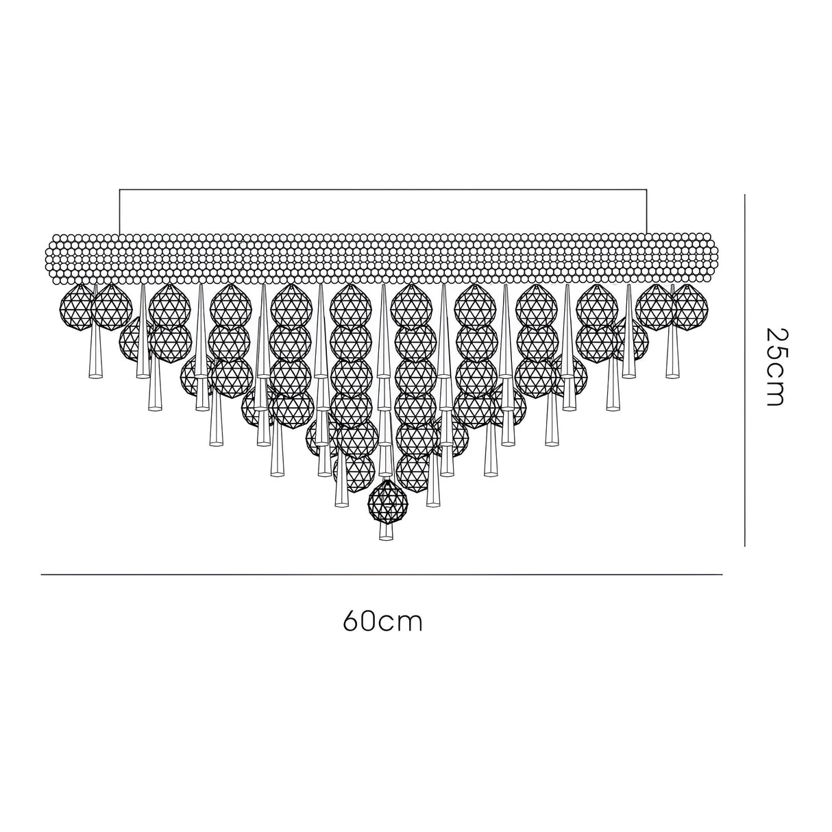 Alexandra 9 Light Crystal Flush Ceiling Light - Gold