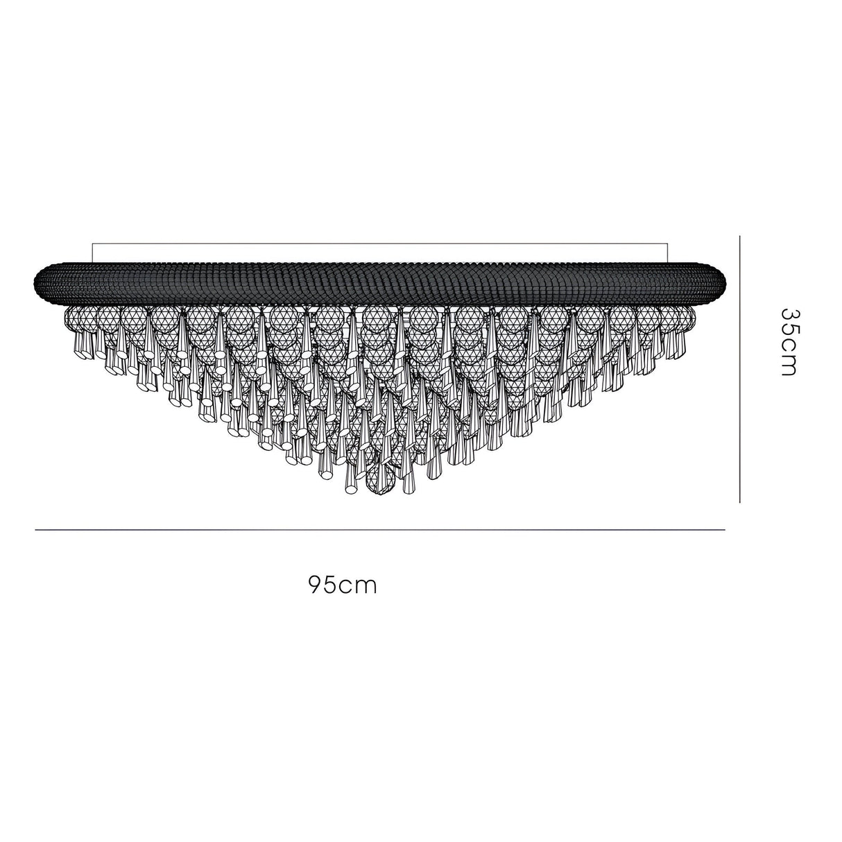 Alexandra 18 Light Crystal Flush Ceiling Light - Gold