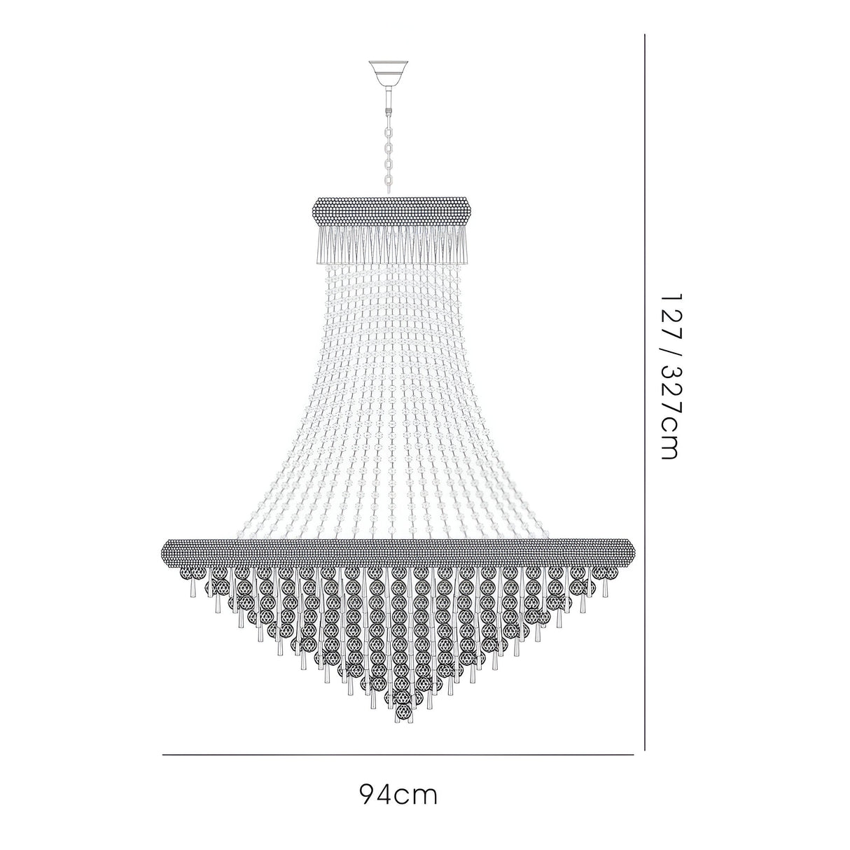 Alexandra 94cm 20 Light Crystal Chandelier - Gold