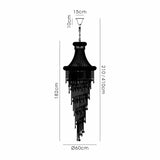 Alexandra 60cm 4 Layer Spiral 25 Light Crystal Chandelier - Gold