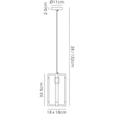 Canto Rectangle 1 Light Pendant Light - Polished Nickel