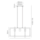 Canto 3 Light Linear Suspension Light - Polished Nickel