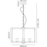 Canto 50cm 5 Light Chandelier - Polished Nickel