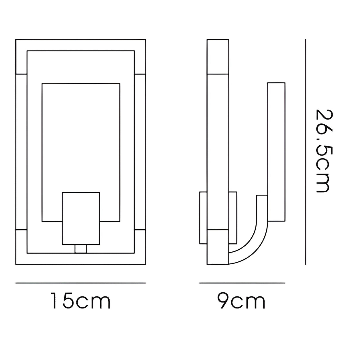 Canto 1 Light Wall Light - Polished Nickel