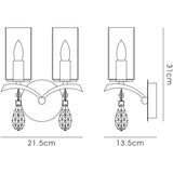 Rhea 2 Light Crystal Wall Light - Chrome