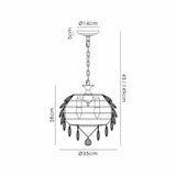 Coniston 3 Light Crystal Pendant Light – Polished Chrome