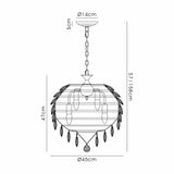 Coniston 6 Light Crystal Pendant Light – Polished Chrome