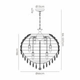 Coniston 12 Light Crystal Pendant Light – French Gold