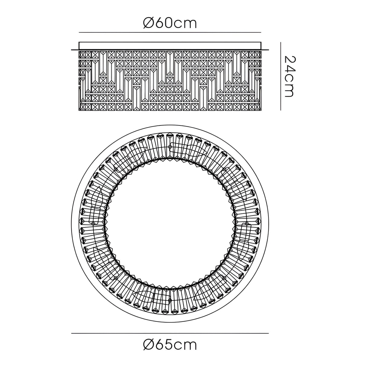 Noon 12 Light Glass Pendant Light – Antique Gold