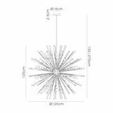 Noon 20 Light Glass Pendant Light – Polished Nickel