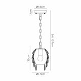 Coniston 17cm 1 Light Crystal Pendant Light - Antique Brass