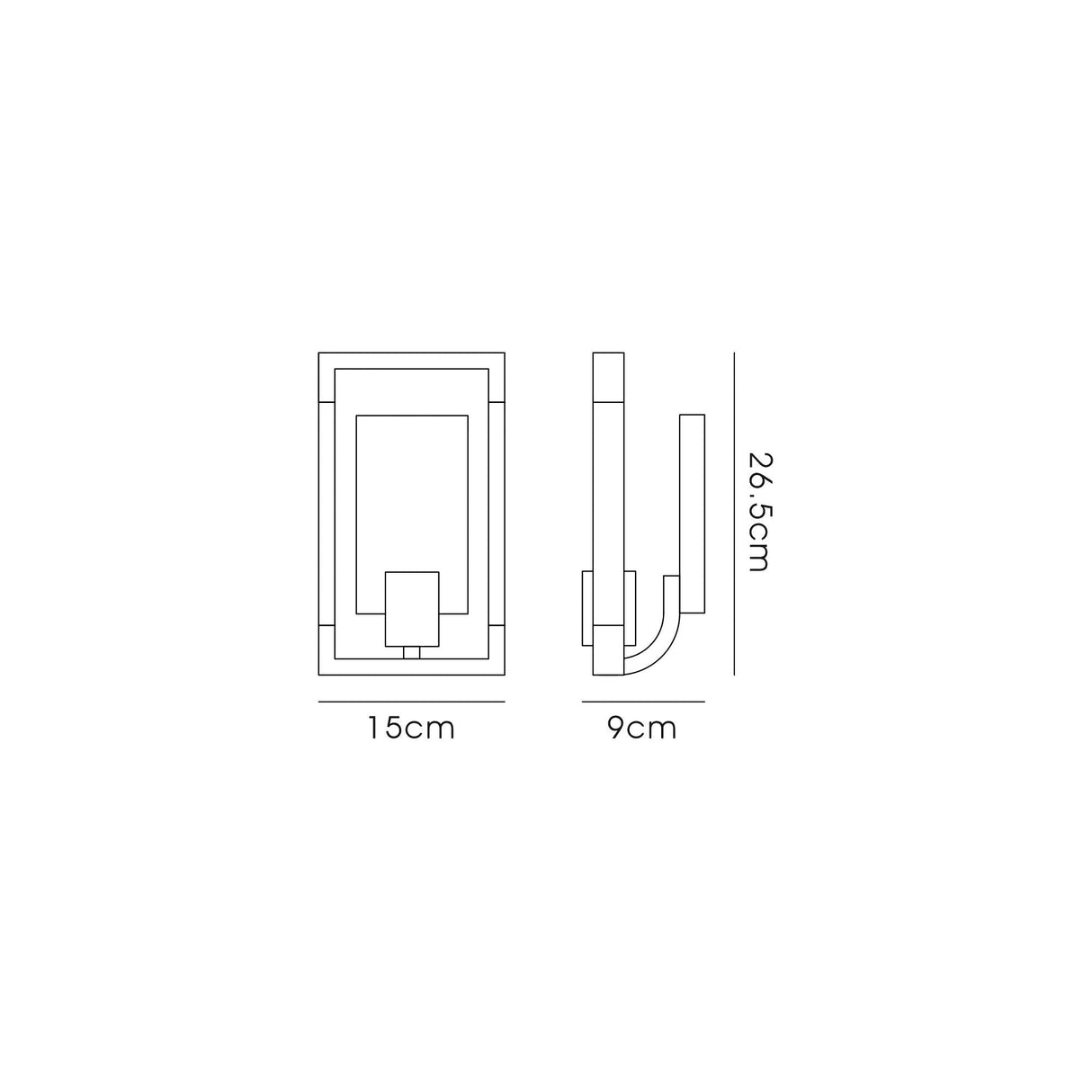 Canto 1 Light Wall Light - Graphite