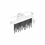 Bano Medium Dimmable LED Crystal Chain Wall Light - Chrome