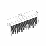 Bano Large Dimmable LED Crystal Chain Wall Light - Chrome