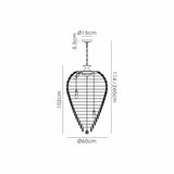 Coniston 60cm Acorn 16 Light Crystal Chandelier - French Gold