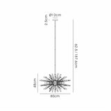 Noon Oval 12 Light Glass Pendant Light – Antique Gold