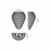 Coniston 4 Light Crystal Wall Light – Antique Brass