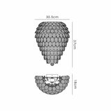 Coniston Tall 6 Light Bathroom Crystal Wall Light - Brass