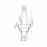 Bano 81.5cm Round 3 Tier Dimmable LED Crystal Chandelier - Chrome
