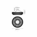 Coniston 15 Light Ring Crystal Semi-Flush Ceiling Light - Polished Chrome