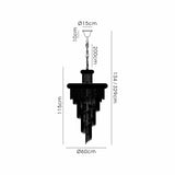 Alexandra 60cm Spiral 14 Light Crystal Chandelier - Chrome