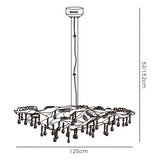 Fusion 10 Light Crystal Linear Suspension Light - Polished Chrome