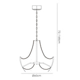 Zest 60cm Round 9 Light Crystal Chandelier - Polished Chrome