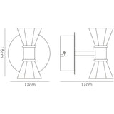 Elisa 2 Light Wall Light - Polished Chrome