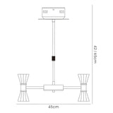 Elisa Round 12 Light Semi-Flush Ceiling Light - Polished Chrome