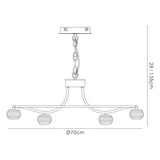 Polana 70cm Round 12 Light Chandelier - Polished Chrome