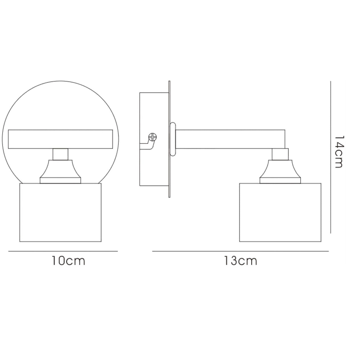 Sisco 1 Light Wall Light - Polished Chrome